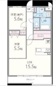 EXCEL COURT二色の浜の間取り画像