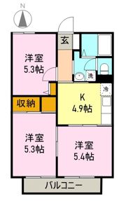 アンフィニAI Cの間取り画像