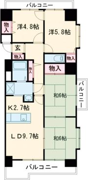 ライオンズマンション川原町の間取り画像