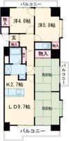 ライオンズマンション川原町の間取り画像