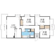 高槻・阿武山九番街東2号棟の間取り画像