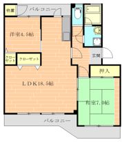 グリンピアパーツ近見の間取り画像