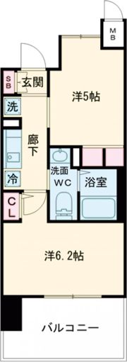 エステムプラザ神戸西Vミラージュの間取り画像