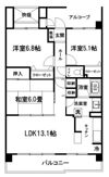 パティオタワー大宮の間取り画像