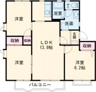 メゾンパークサイドB棟の間取り画像