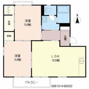 サンフラッツ B棟の間取り画像