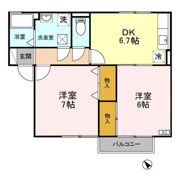 クリスタルハイツ Aの間取り画像
