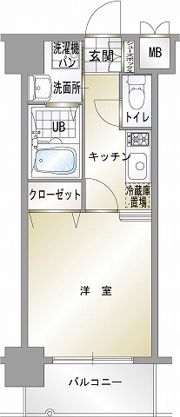 エンクレスト天神CLASSの間取り画像