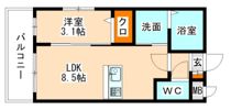 トラストビル前原北の間取り画像