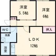 ウィンディア小林A棟の間取り画像