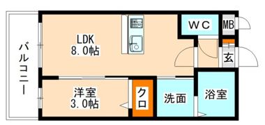 トラストビル前原北の間取り画像
