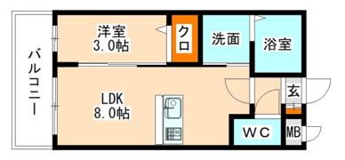 トラストビル前原北の間取り画像