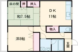北川ハイツの間取り画像