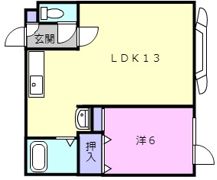 ドムール新開Aの間取り画像