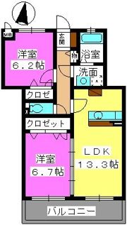 ラフィーネ（ラベンダー）の間取り画像