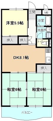 グランドハイツカトレアの間取り画像