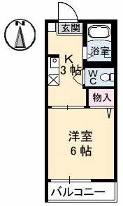 クレール五月が丘の間取り画像