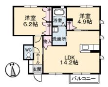 シェソア Aの間取り画像