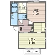 メビュース東城南Aの間取り画像