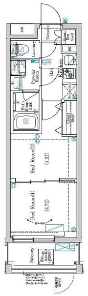 ラフィスタ方南町の間取り画像