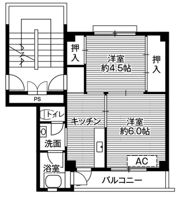 ビレッジハウス清水1号棟の間取り画像