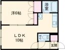 ハイツラッキーの間取り画像