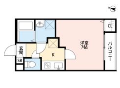 ONE FOR ALL 大宮(ワンフォアオールオオミヤ)の間取り画像