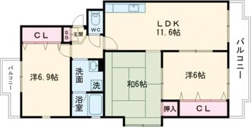 シャロームDの間取り画像