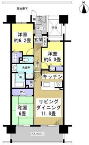 グランコートEAST25の間取り画像
