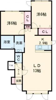 オーベル11条 Aの間取り画像
