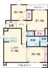 カーサ函館の間取り画像
