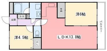 インタービレッジ野里の間取り画像