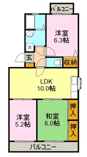 リバーサイドⅡの間取り画像