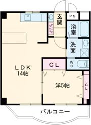高鷲マンション巽の間取り画像