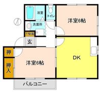 アサヒハイツ門井の間取り画像