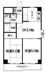 サンハイツ石田の間取り画像