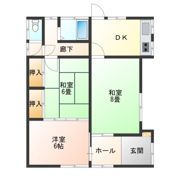 いわくら大地の平屋の間取り画像