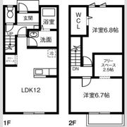 Plussum Court田代町Aの間取り画像
