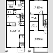 Maisonette land 寺家Bの間取り画像