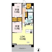 ロイヤルパークス仙台青葉通の間取り画像