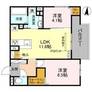 めぞん西田中の間取り画像