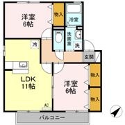 レスパス A棟の間取り画像