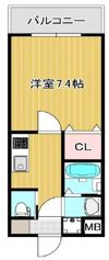 メゾン上小阪の間取り画像