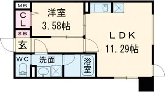 ベルヴィ石山の間取り画像