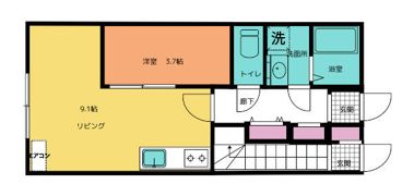 あすと五十人町の間取り画像