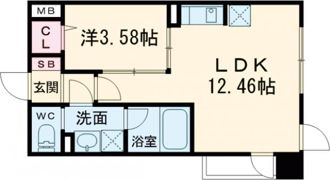ベルヴィ石山の間取り画像