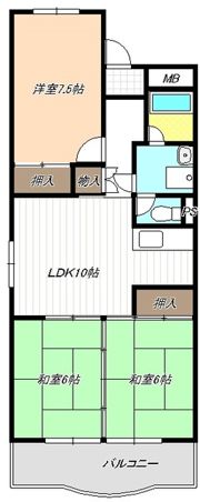 油屋ハイツ中野の間取り画像