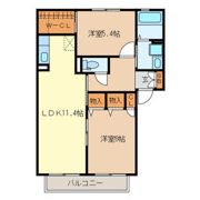 ランヴェールA棟の間取り画像