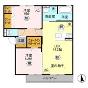 リオ グラシア Bの間取り画像
