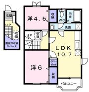 プレステージ花ずいCの間取り画像